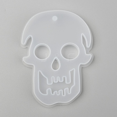 Halloween DIY Skull Pendant Silicone Statue Molds DIY-P006-41-1