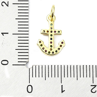 Brass Micro Pave Cubic Zirconia Pendants KK-H475-30G-02-1