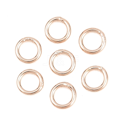 Brass Closed Jump Rings KK-D257-01RG-07-1