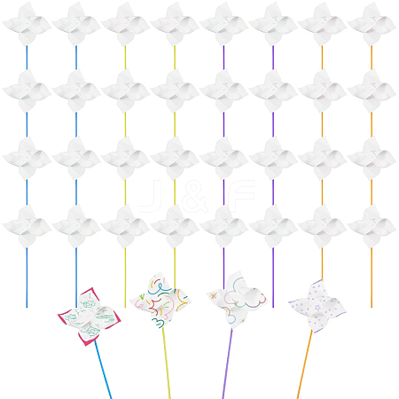 Paper & PVC Blank DIY Pinwheels Craft for Kids Art and Craft FIND-CP0003-26B-1