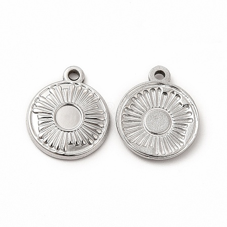 Non-Tarnish 304 Stainless Steel Pendant Cabochon Settings STAS-F290-18P-1