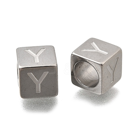 304 Stainless Steel European Beads STAS-D382-02Y-P-1