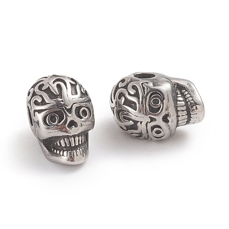 Halloween 304 Stainless Steel Beads STAS-F237-01AS-1