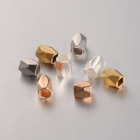 Polygon Brass Spacer Beads KK-J204-04-1