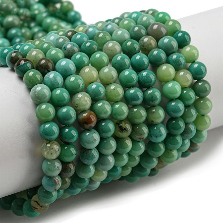 Natural Green Grass Agate Beads Strands G-NH0001-D03-01-1