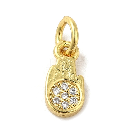 Brass Micro Pave Cubic Zirconia Charms KK-M283-13A-01-1