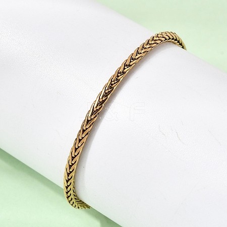 304 Stainless Steel Wheat Chains Bracelets for Women BJEW-A158-02A-G-1
