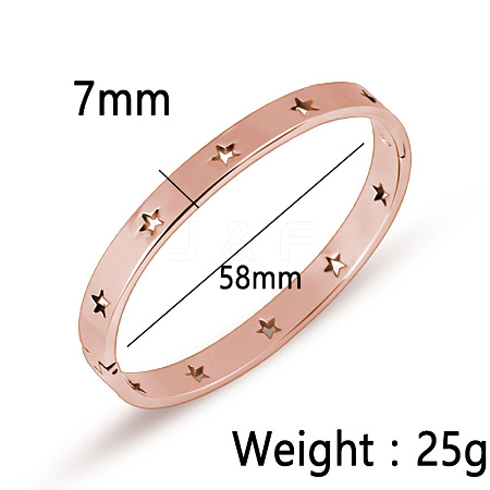 Hollow Star Stainless Steel Bangles RO4138-3-1