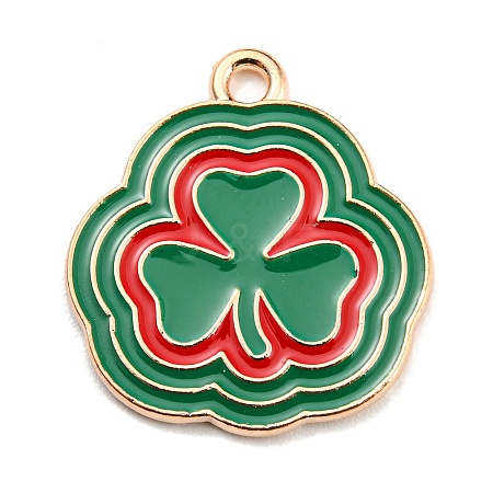 Saint Patrick's Day Alloy Enamel Pendants ENAM-G222-01F-02-1