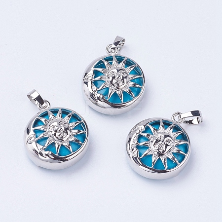 Synthetic Turquoise Pendants G-K234-C05-1