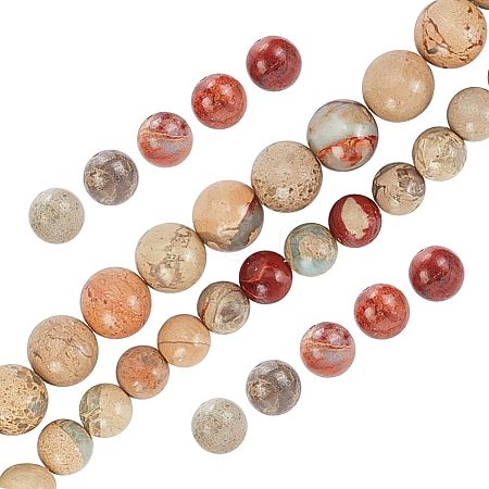 ARRICRAFT 2 Strands 2 Styles Natural Aqua Terra Jasper Beads Strands G-AR0005-37-1