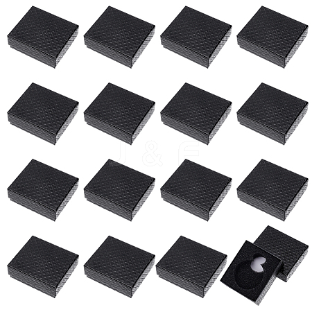 Rhombus Textured Paper Single Watch Packaging Boxes CON-WH0107-39-1
