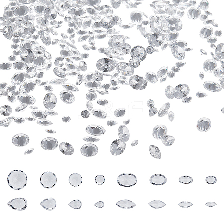16 Styles Cubic Zirconia Cabochons ZIRC-ME0001-05-1