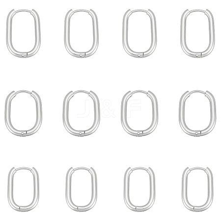 6 Pairs 3 Styles 304 Stainless Steel Hoop Earrings EJEW-UN0003-29A-1