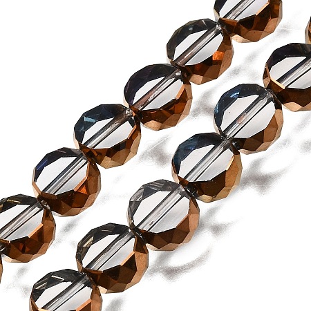 Electroplated Transparent Glass Beads Strands GL-CBA98F0-06A-06-1