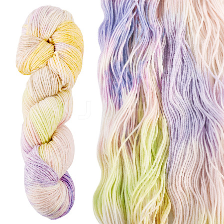 1 Skein Gradient Segment Dyed 80% Wool 20% Acrylic Blended Yarn OCOR-TA0003-02E-1