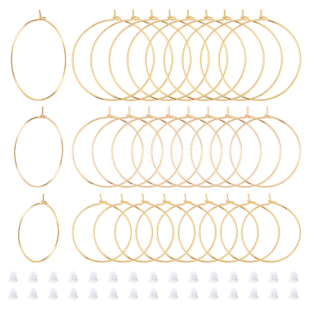 30Pcs 3 Style Brass Wine Glass Charms Rings KK-PH0002-72-1