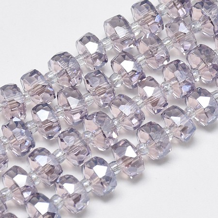 Electroplate Glass Beads Strands EGLA-Q083-8mm-A05-1