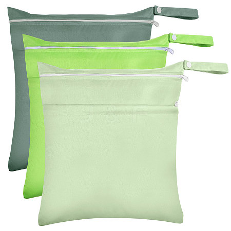 3Pcs 3 Colors Cloth Makeup Storage Zipper Bags ABAG-GL0001-08-1
