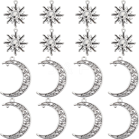 SUNNYCLUE 60Pcs 2 Style Tibetan Style Alloy Pendants TIBEP-SC0002-75-1