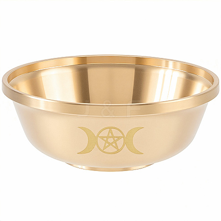 Brass Offering Bowl for Altar Meditation AJEW-WH20816-262B-1