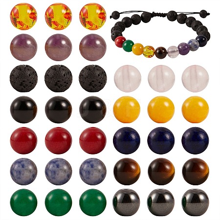 180Pcs 12 Style Natural & Synthetic Gemstone Beads G-SZ0001-73-1