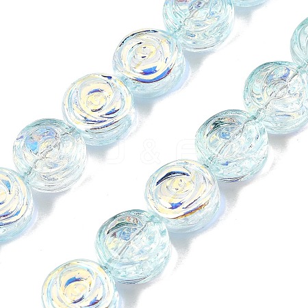 Electroplate Baking Paint Transparent Glass Beads Strands GL-CBA2ED2-05G-1