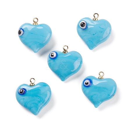 Handmade Evil Eye Lampwork Pendants LAMP-M015-03D-1