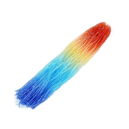 Gradient Color Baking Paint Glass Bead Strands X1-DGLA-A039-T6mm-A012-1