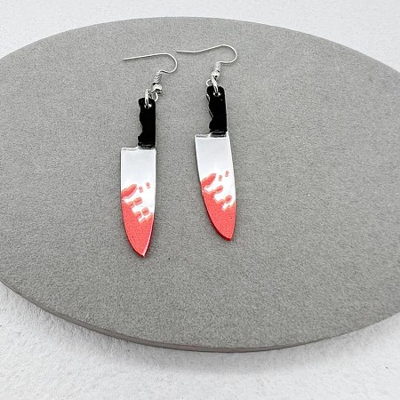 Acrylic Knife Dangle Earrings FS-WG4EDAE-02-1