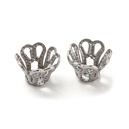 Non-Tarnish 316 Surgical Stainless Steel Bead Caps X-STAS-Q310-09B-P-1