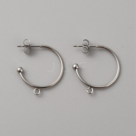 304 Stainless Steel Stud Earring Findings X1-STAS-TAC0017-02A-1