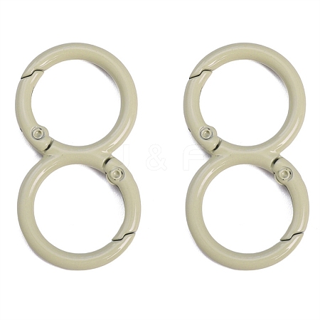 Spray Painted Alloy 8-shaped Keychain Clasps PW-WGE4E28-05-1