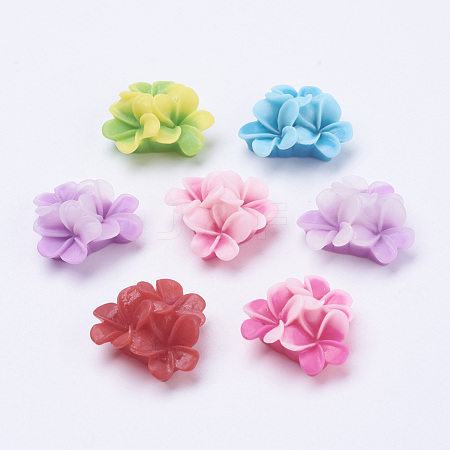 Flatback Resin Flower Cabochons CRES-S240-M-1