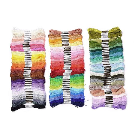 100 Skeins 100 Colors 6-Ply Polyester Embroidery Floss X1-OCOR-G010-03-1