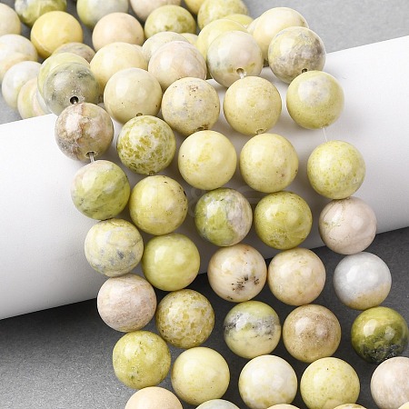 Natural Lemon Jade Beads Strands G-H343-D01-12mm-B-1