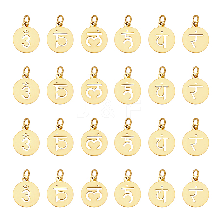 24Pcs 6 Styles 304 Stainless Steel Charms STAS-UN0048-91-1