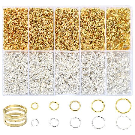 10 Styles Iron Open Jump Rings IFIN-YW0003-60A-1