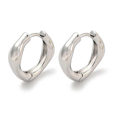 Brass Hoop Earrings EJEW-L211-010V-P-1