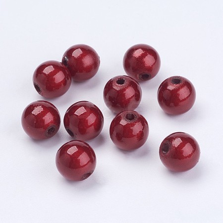 Spray Painted Acrylic Beads X-PB9284-7-1