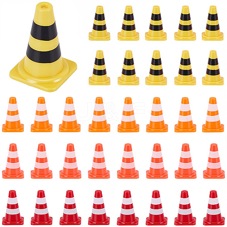 48Pcs 4 Colors ABS Display Roadblock Decorations AJEW-SP0004-70-1