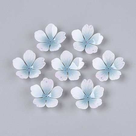 Flower Acrylic Bead Caps X-SACR-T017-51E-1