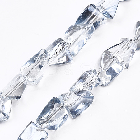 Transparent Electroplate Glass Beads Strands EGLA-T024-01B-03-1