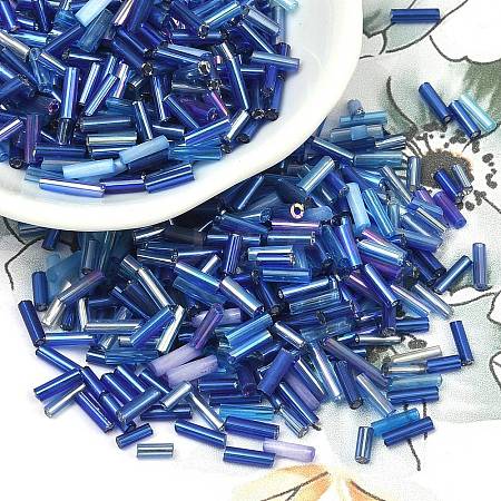 Glass Round Bugle Beads SEED-XCP0001-47F-1