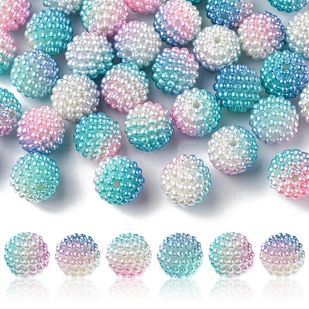 Imitation Pearl Acrylic Beads OACR-FS0001-32C-1