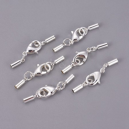 Rack Plating Eco-Friendly Brass Lobster Claw Clasps KK-M154-50S-A-RS-1