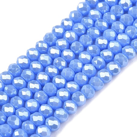 Electroplate Glass Beads Strands EGLA-A044-P2mm-B17-1