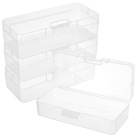 Plastic Bead Containers with Hinged Lid AJEW-WH0479-90-1