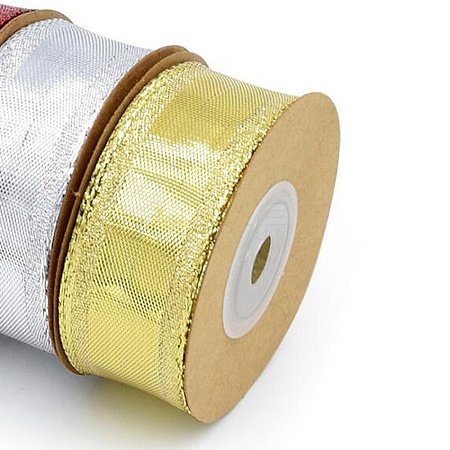 Sparkle Polyester Glitter Power Ribbons OCOR-WH0047-29A-1