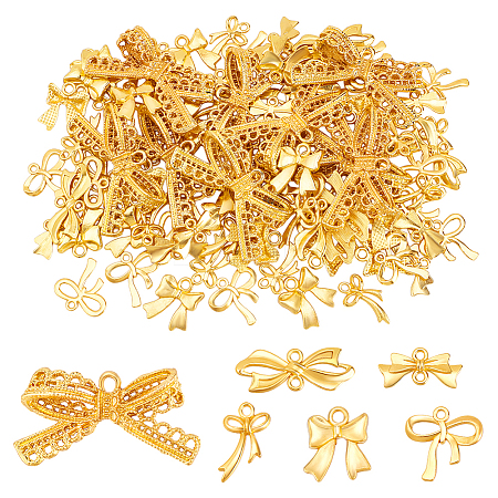 100Pcs Bowknot Alloy Pendants & Links Sets Charms FIND-GA0004-85-1
